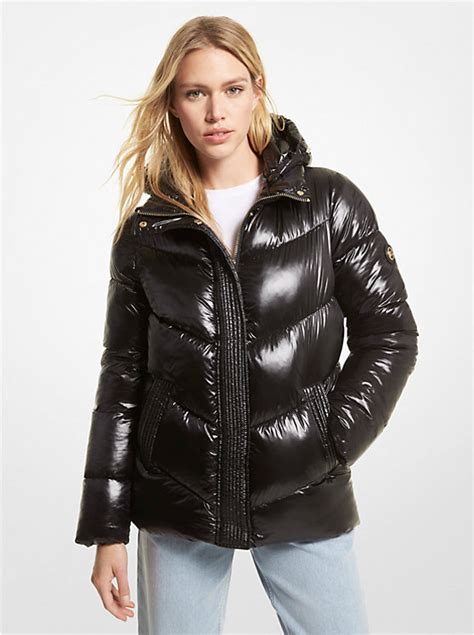 michael kors 77q5920m42|Michael Kors Ciré Shine Hooded Puffer Coat Jacket (as1, alpha, .